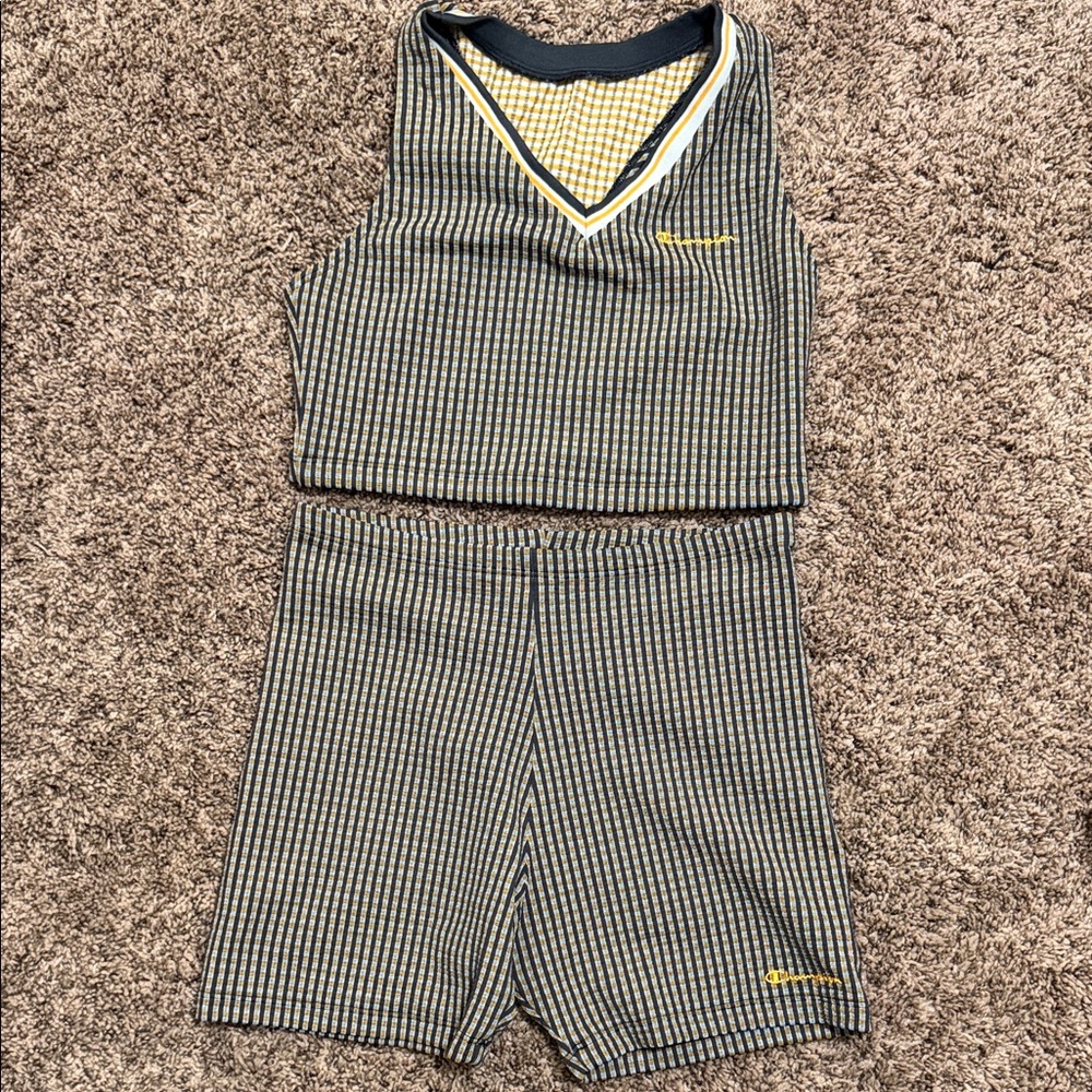 Ladies Checkered Champion Two-Piece Set vintage